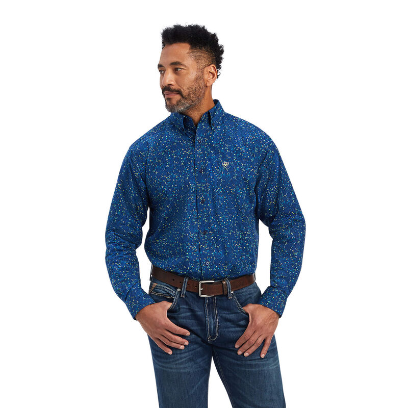 Camisas Ariat Benji Classic Fit Azules Hombre - Chile 284-DBXOEU